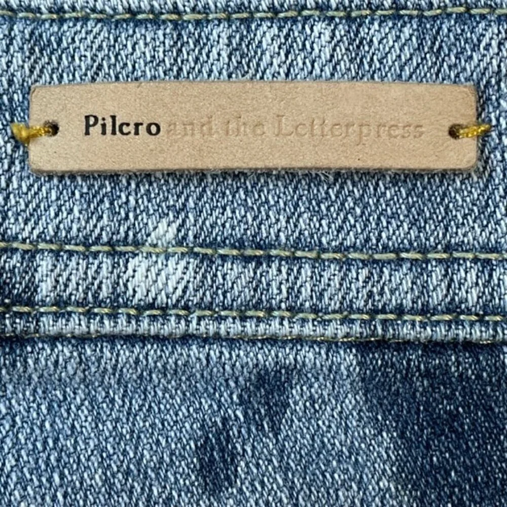 ANTHROPOLOGIE Pilcro and the Letterpress 'Hyphen' Jean Shorts - Size 26 - Picture 4 of 7